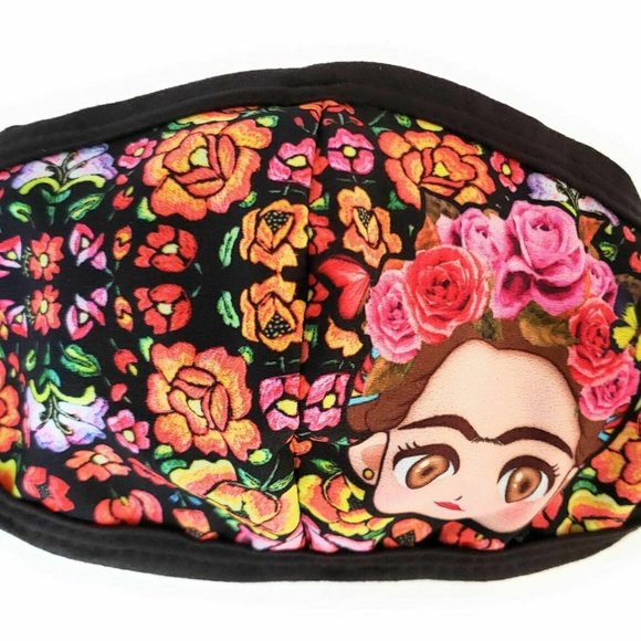 Set of 6 Frida Kahlo Print Face Mask Floral - Picture 5 of 9